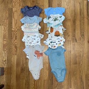 Boys Onsie Lot : Ten 6-9 month baby onesies